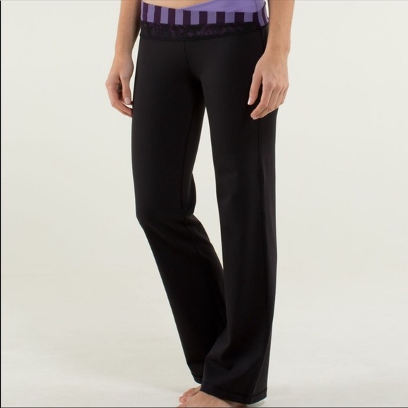 Lululemon Black Purple Astro Yoga Pants 